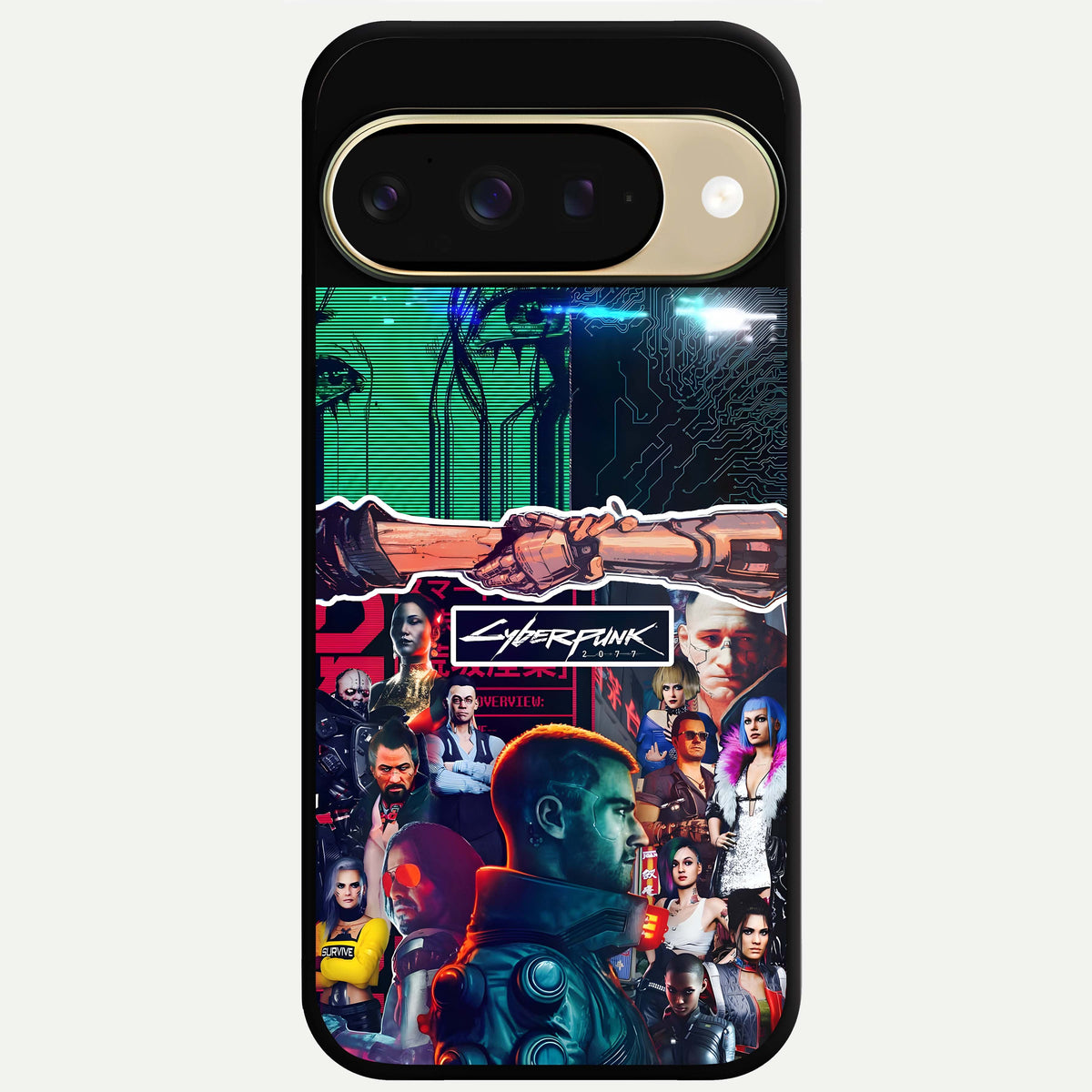  CYBERPUNK Legacy Glass Case For Google Pixel 9 back cover – full design glossy printed glass finish