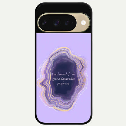  Damned People Quote Glass Case For Google Pixel 9 back cover – full design glossy printed glass finish