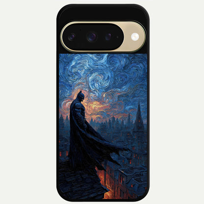  Dark Knight Dusk Glass Case For Google Pixel 9 back cover – full design glossy printed glass finish