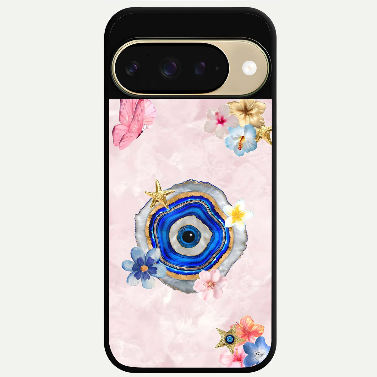  Divine Aura Bloom Glass Case For Google Pixel 9 back cover – full design glossy printed glass finish
