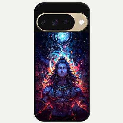  Divine Fire Shiv Glass Case For Google Pixel 9 back cover – full design glossy printed glass finish