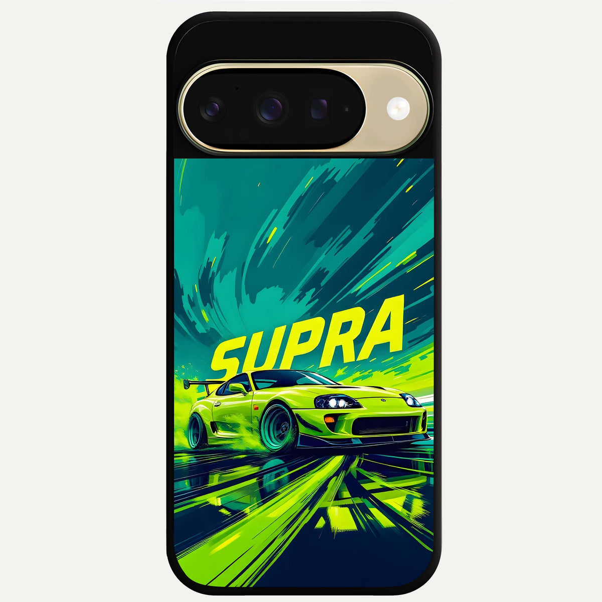  Electric Supra Thunder Glass Case For Google Pixel 9 back cover – full design glossy printed glass finish