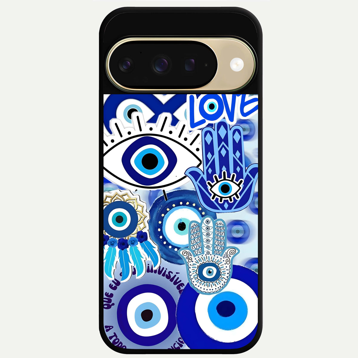  Evil Eyes Dream Glass Case For Google Pixel 9 back cover – full design glossy printed glass finish