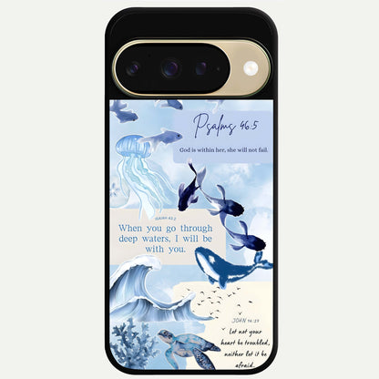  Faithful Ocean Promise Glass Case For Google Pixel 9 back cover – full design glossy printed glass finish