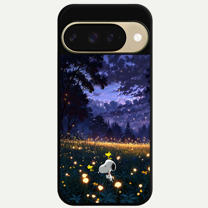  Firefly Meadow Magic Glass Case For Google Pixel 9 back cover – full design glossy printed glass finish