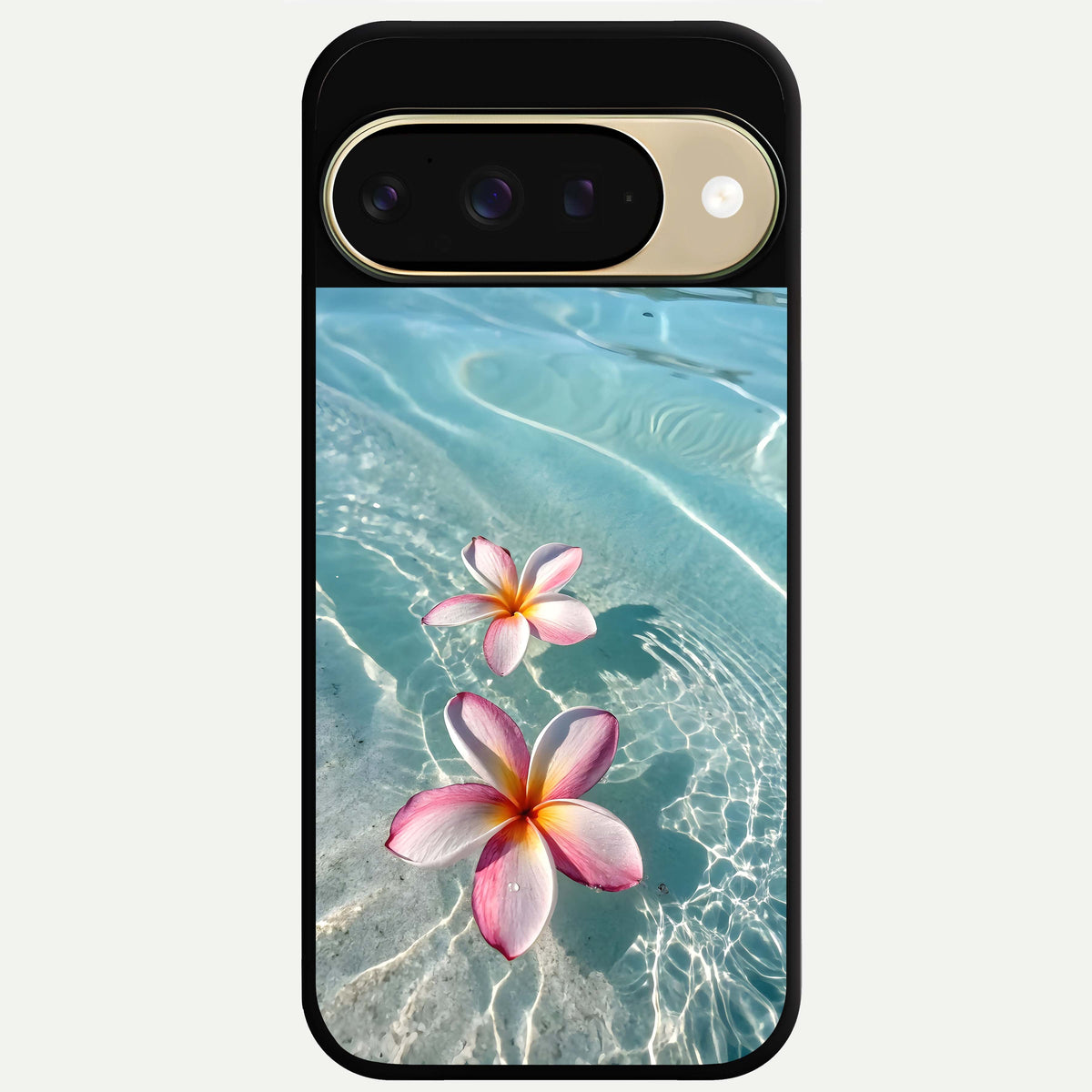  Floating Bloom Bliss Glass Case For Google Pixel 9 back cover – full design glossy printed glass finish