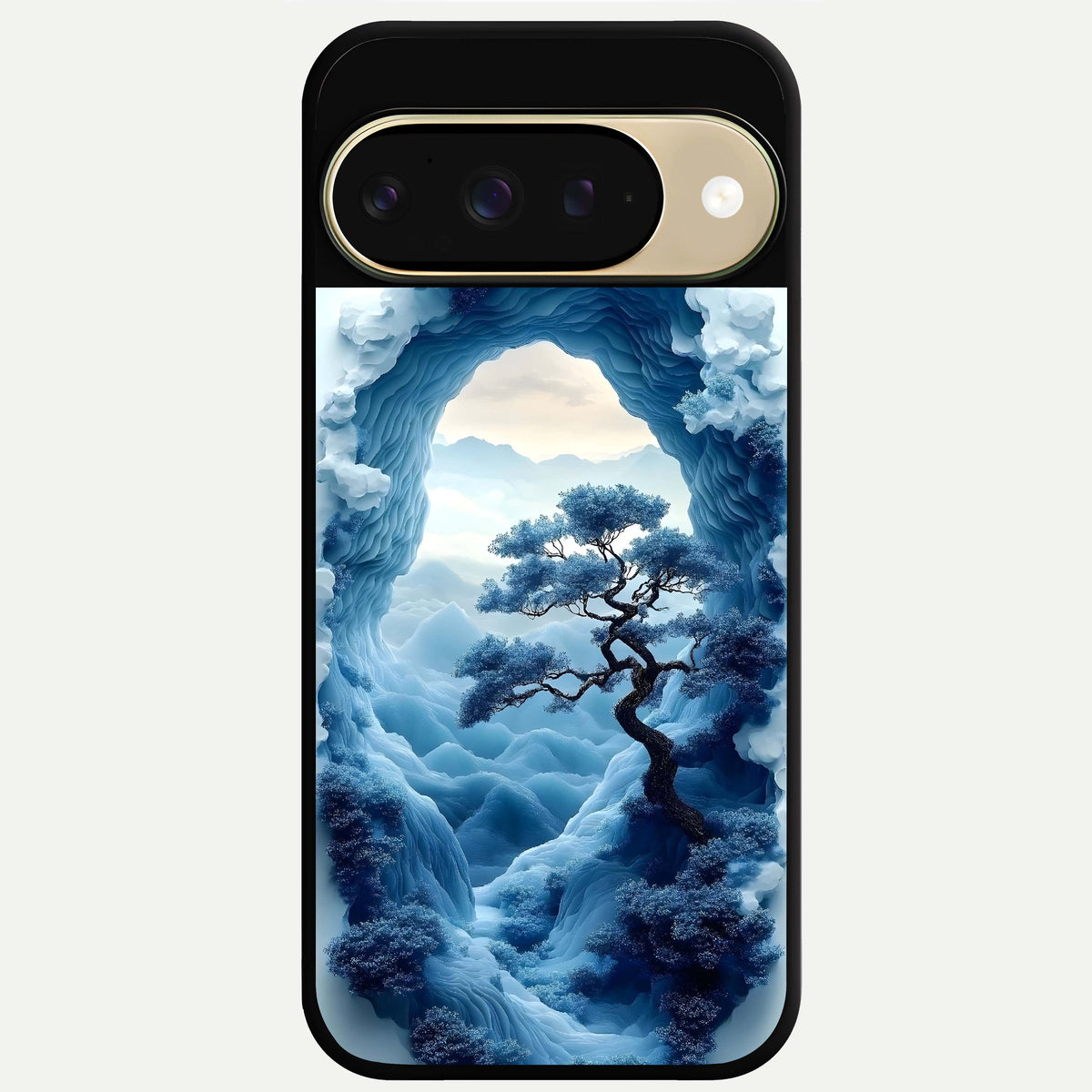  Frozen Serenity Gate Glass Case For Google Pixel 9 back cover – full design glossy printed glass finish