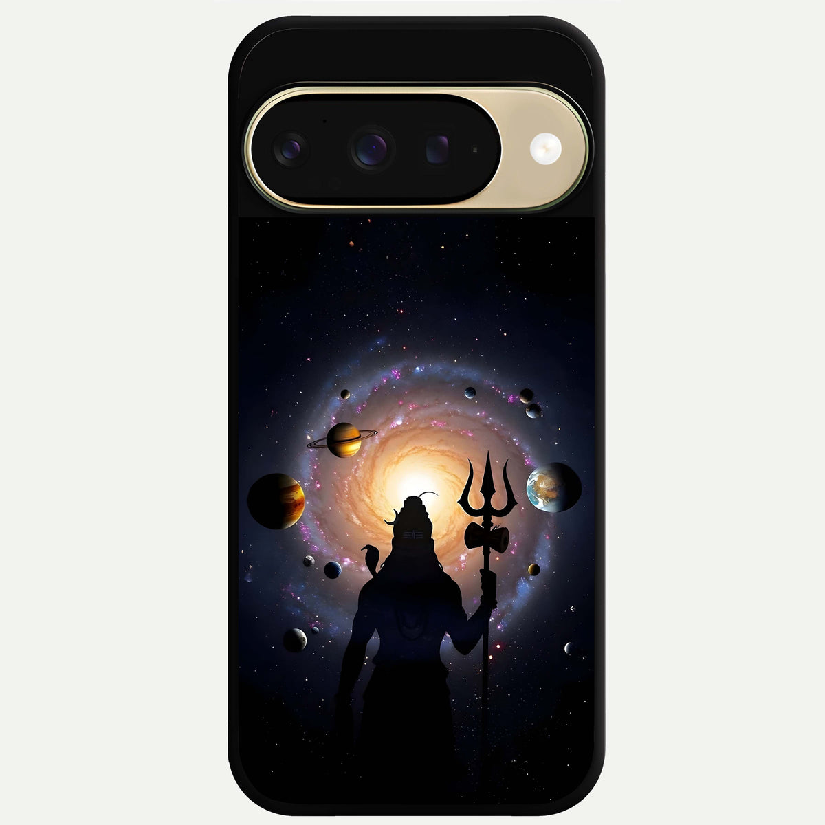  Galactic Shiva Vision Glass Case For Google Pixel 9 back cover – full design glossy printed glass finish