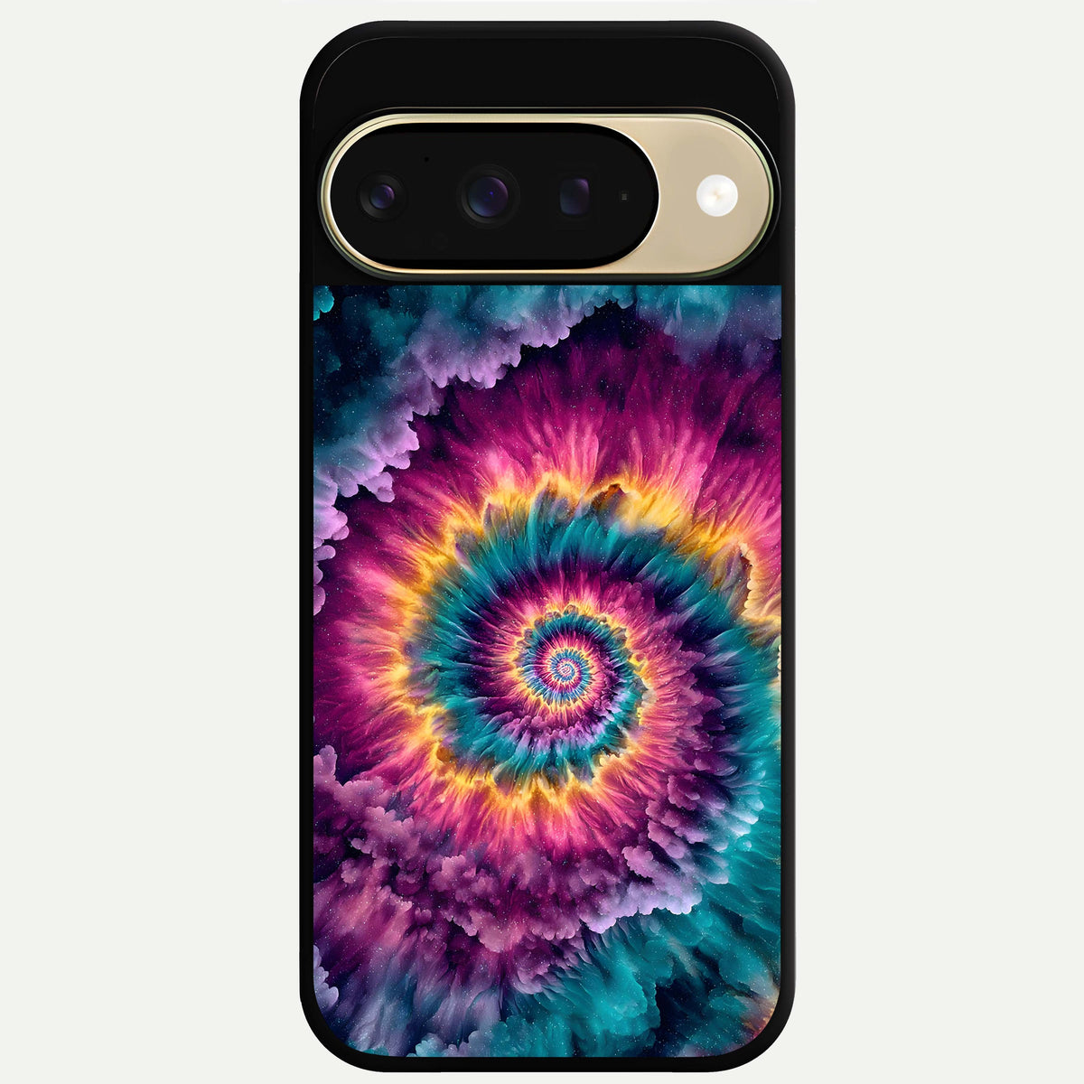  Galactic Spiral Burst Glass Case For Google Pixel 9 back cover – full design glossy printed glass finish