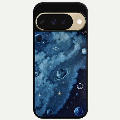  Galaxy Dream Space Glass Case For Google Pixel 9 back cover – full design glossy printed glass finish