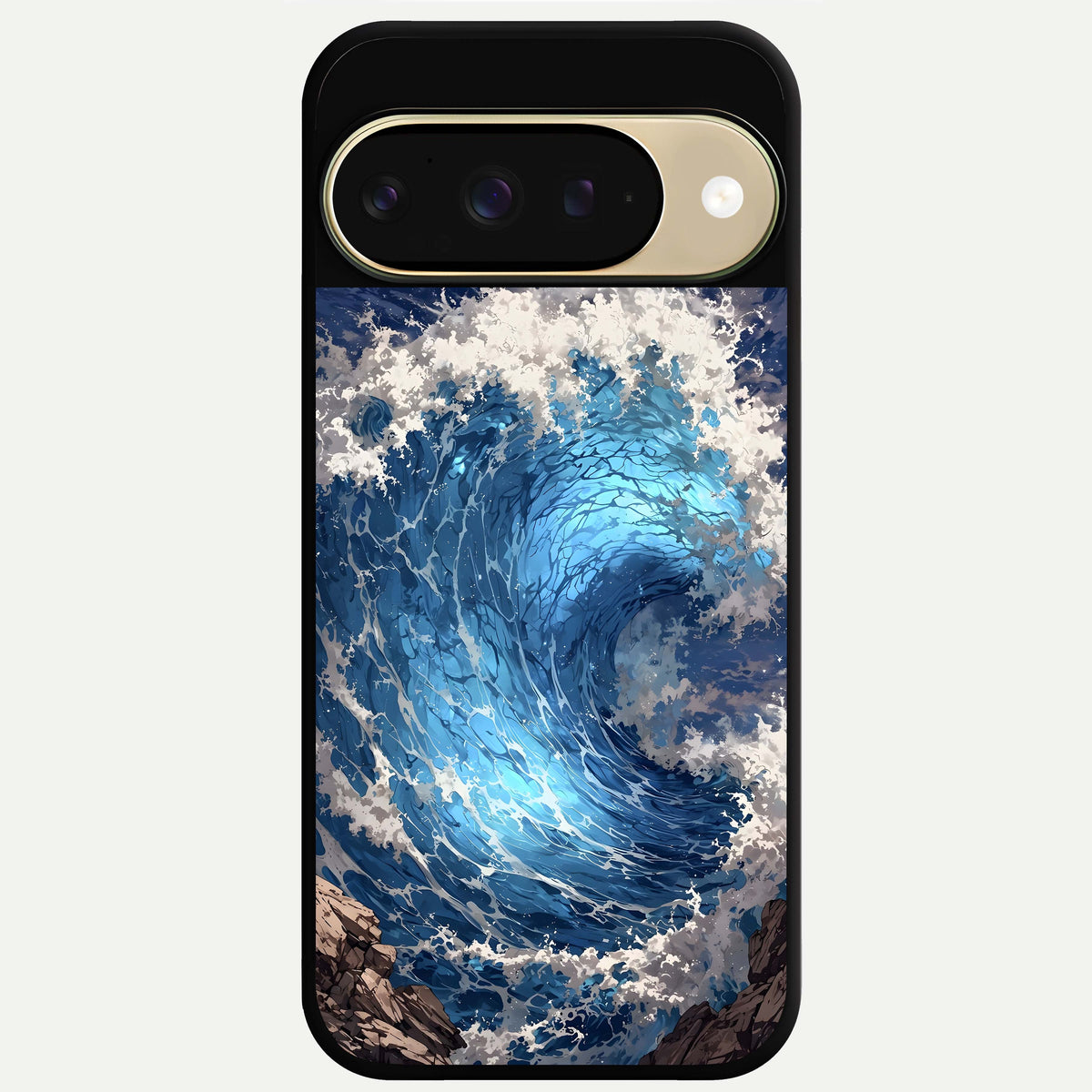 Giant Ocean Wave Glass Case For Google Pixel 9 back cover – full design glossy printed glass finish