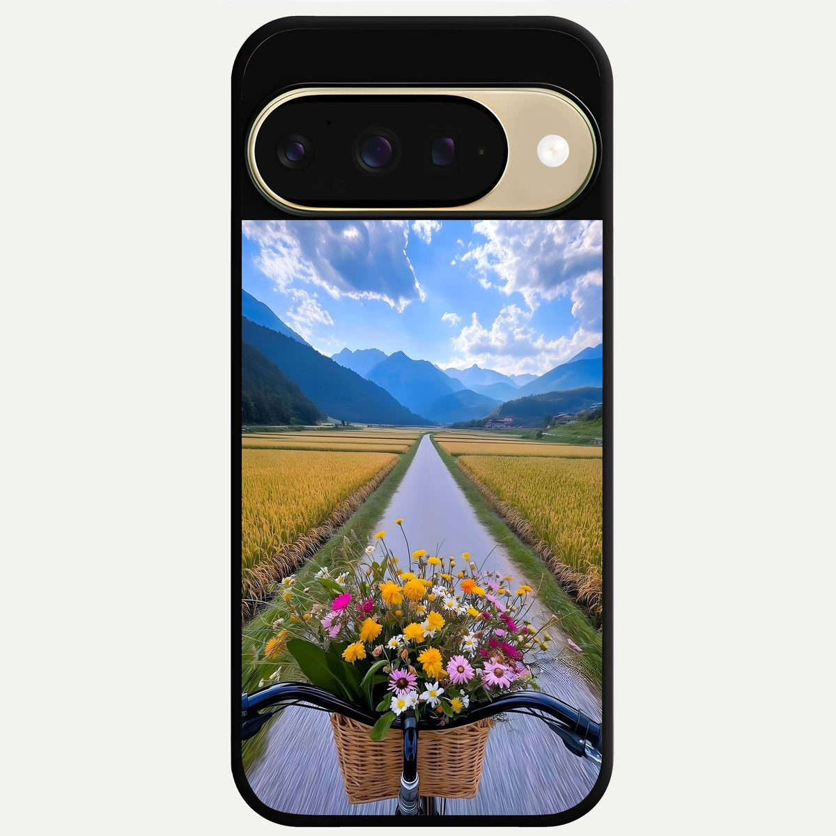  Golden Field Journey Glass Case For Google Pixel 9 back cover – full design glossy printed glass finish