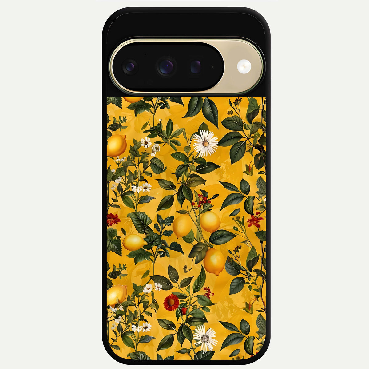  Golden Lemon Field Glass Case For Google Pixel 9 back cover – full design glossy printed glass finish