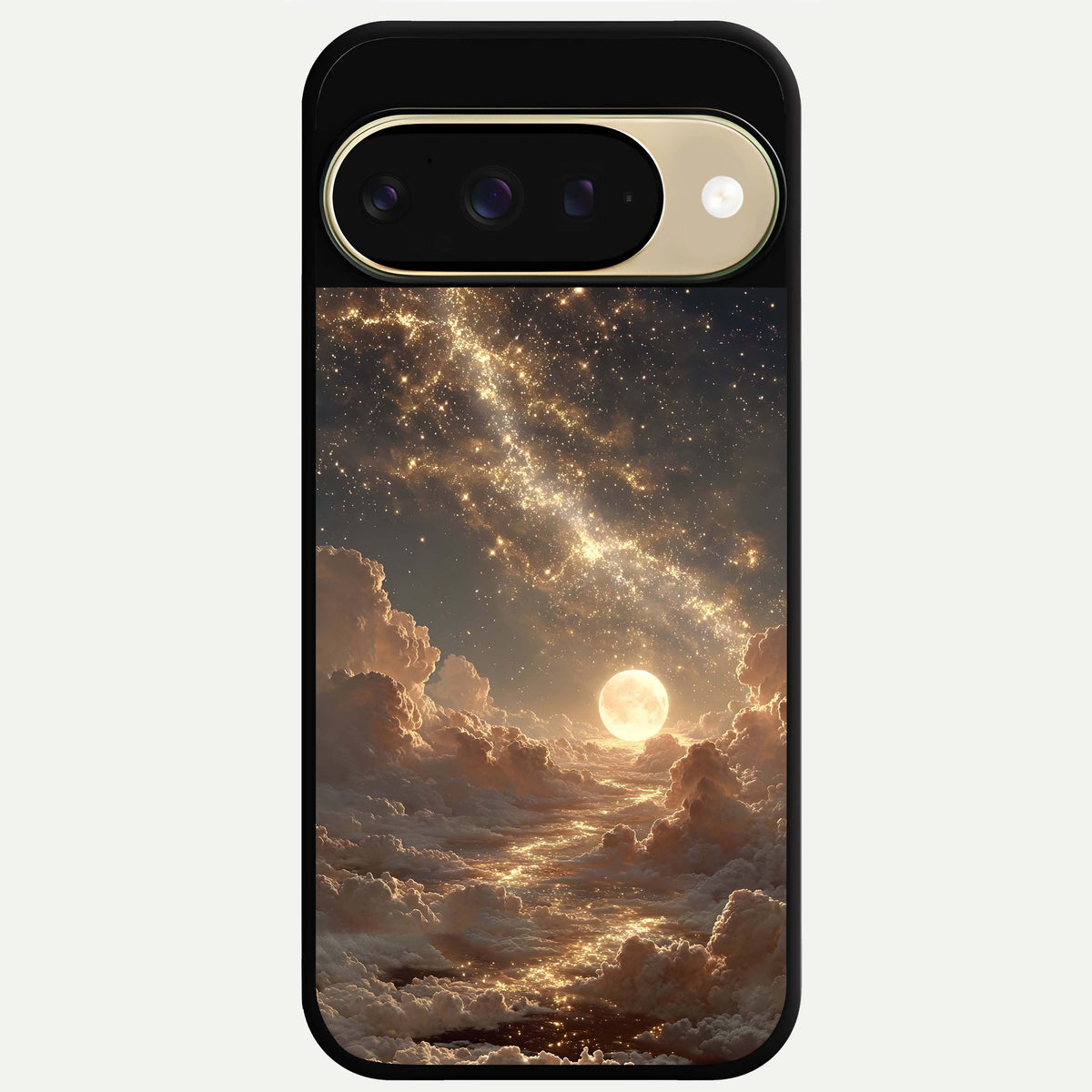  Golden Sky Dream Glass Case For Google Pixel 9 back cover – full design glossy printed glass finish