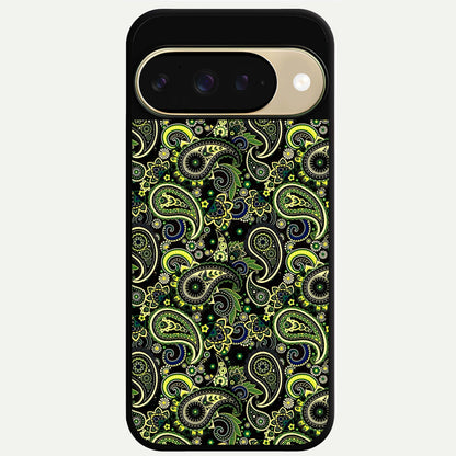  Green Lemon Glass Case For Google Pixel 9 back cover – full design glossy printed glass finish