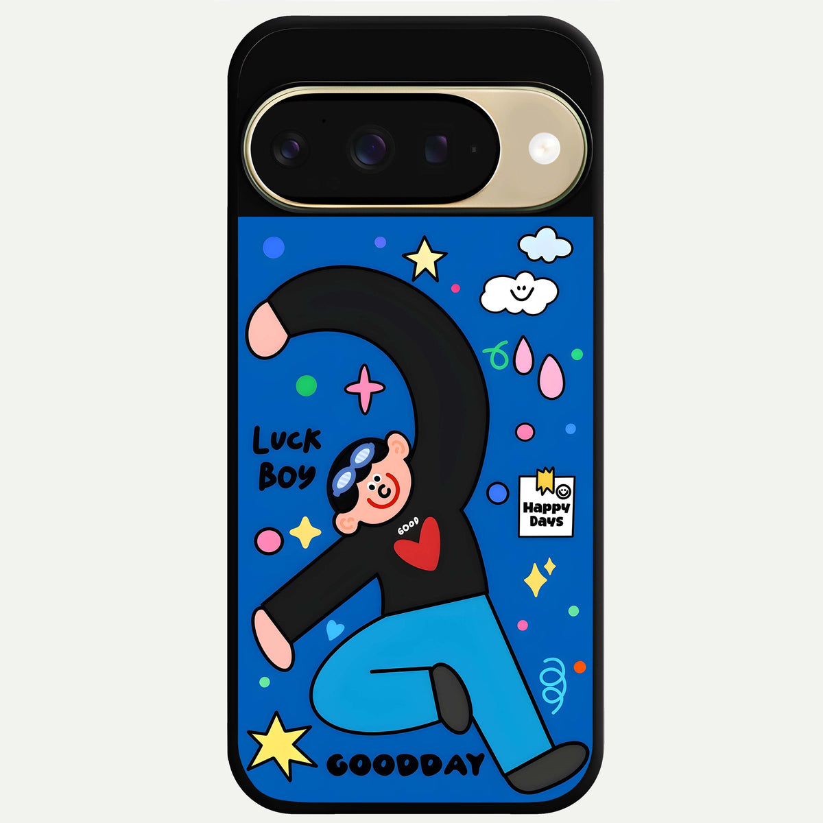  Happy Luck Vibe Glass Case For Google Pixel 9 back cover – full design glossy printed glass finish