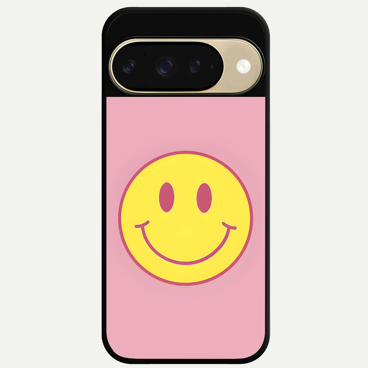  Happy Pink Mood Glass Case For Google Pixel 9 back cover – full design glossy printed glass finish