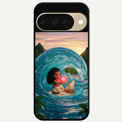  Heart of Ocean Glass Case For Google Pixel 9 back cover – full design glossy printed glass finish
