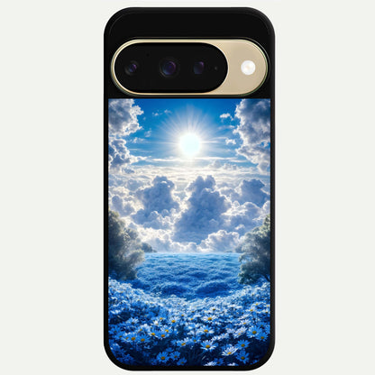  Heavenly Daisy Horizon Glass Case For Google Pixel 9 back cover – full design glossy printed glass finish
