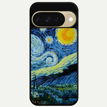  Inspired Van Gogh Art Glass Case For Google Pixel 9 back cover – full design glossy printed glass finish