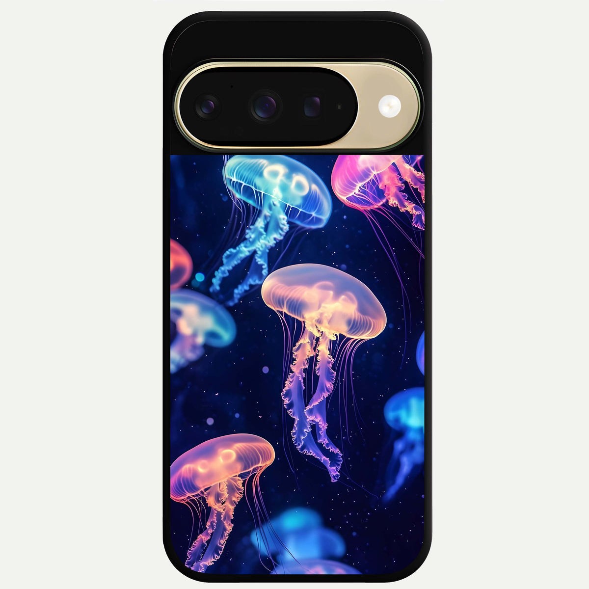  Jellyfish Pattern Glass Case For Google Pixel 9 back cover – full design glossy printed glass finish