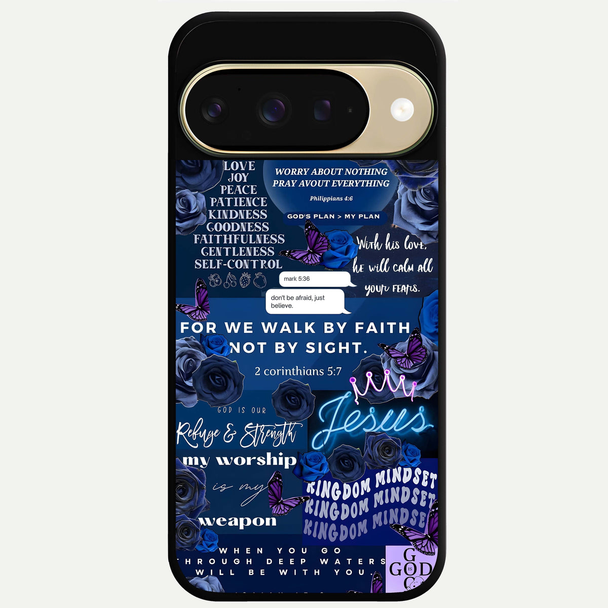  Kingdom Faith Glow Glass Case For Google Pixel 9 back cover – full design glossy printed glass finish