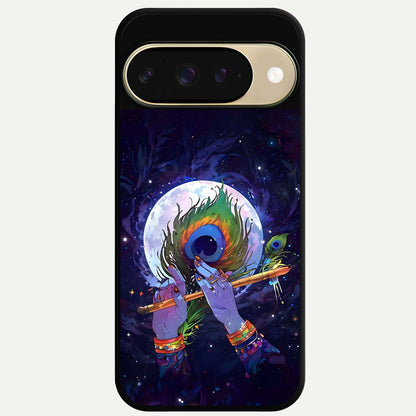  Krishna Hands Art Glass Case For Google Pixel 9 back cover – full design glossy printed glass finish