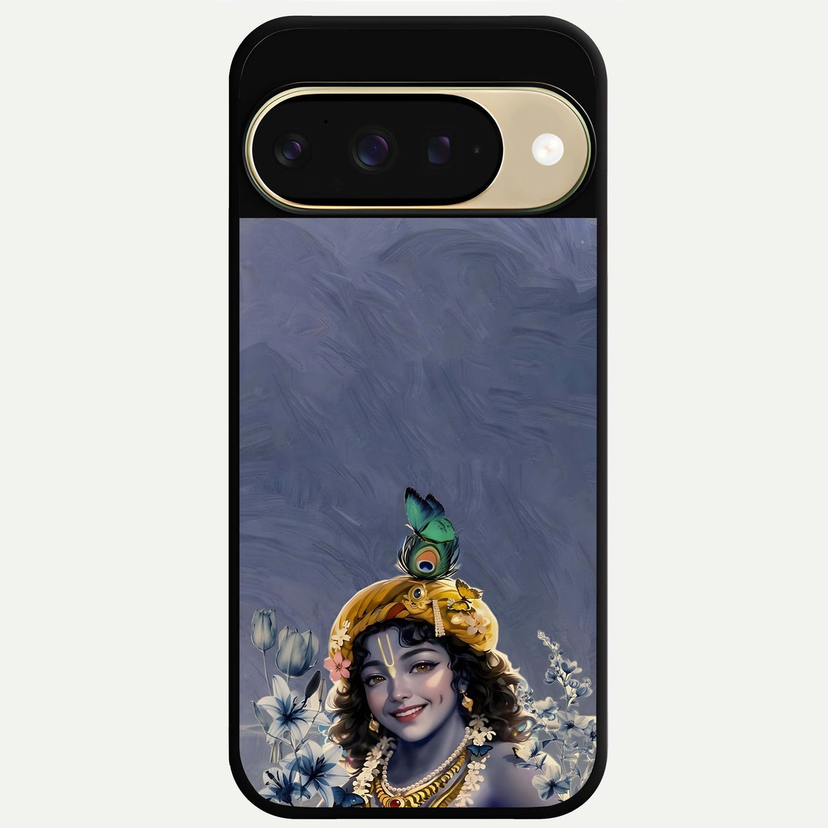  Lord Krishna Glass Case For Google Pixel 9 back cover – full design glossy printed glass finish