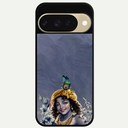  Lord Krishna Glass Case For Google Pixel 9 back cover – full design glossy printed glass finish