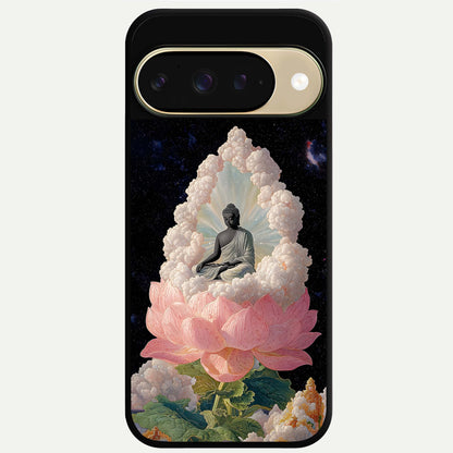  Lotus Divine Peace Glass Case For Google Pixel 9 back cover – full design glossy printed glass finish