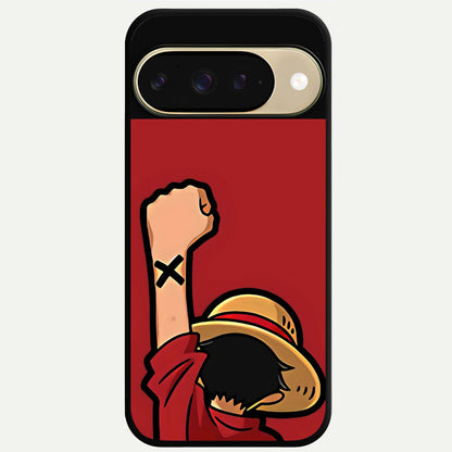  Luffy X Spirit Glass Case For Google Pixel 9 back cover – full design glossy printed glass finish