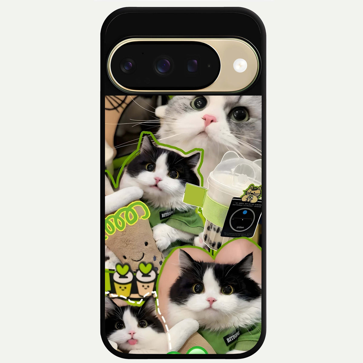  Matcha Cats Mood Glass Case For Google Pixel 9 back cover – full design glossy printed glass finish