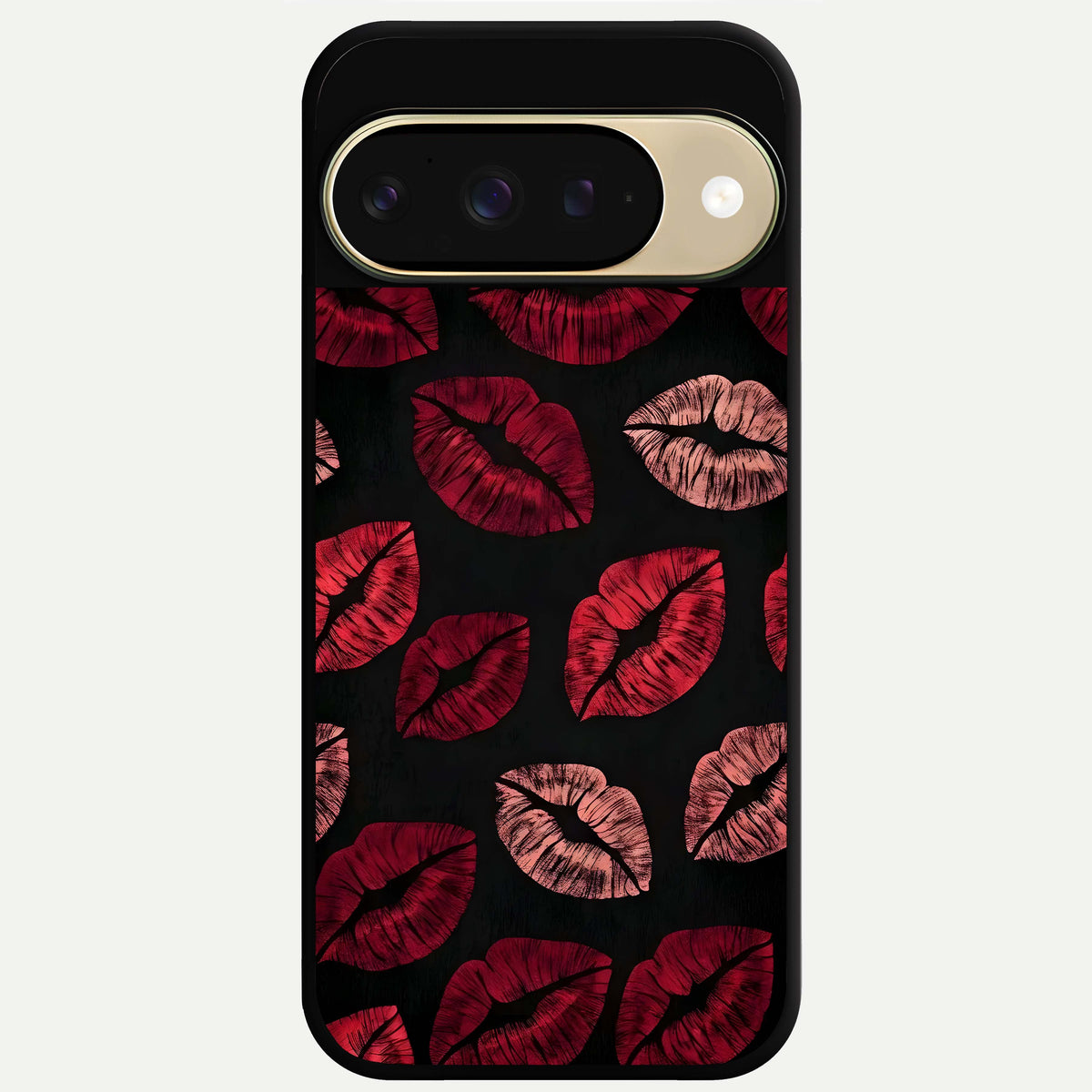  Midnight Kiss Love Glass Case For Google Pixel 9 back cover – full design glossy printed glass finish