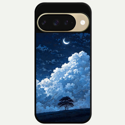  Midnight Sky Serenity Glass Case For Google Pixel 9 back cover – full design glossy printed glass finish