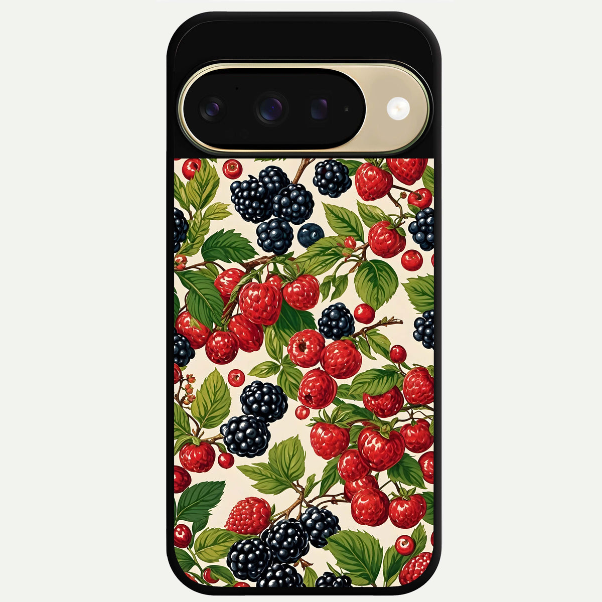  Mixed Berry Collage Glass Case For Google Pixel 9 back cover – full design glossy printed glass finish