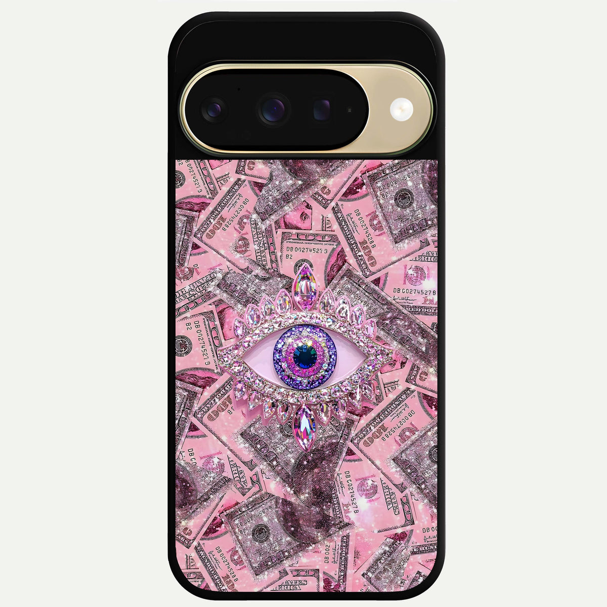  Money Eye Luxe Glass Case For Google Pixel 9 back cover – full design glossy printed glass finish