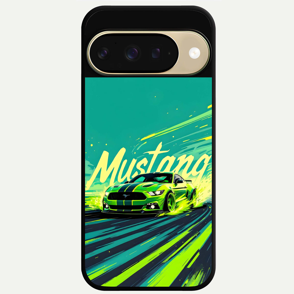  Mustang Bang Glass Case For Google Pixel 9 back cover – full design glossy printed glass finish