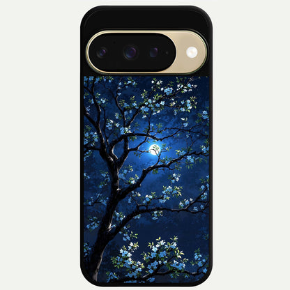  Mystic Floral Night Glass Case For Google Pixel 9 back cover – full design glossy printed glass finish