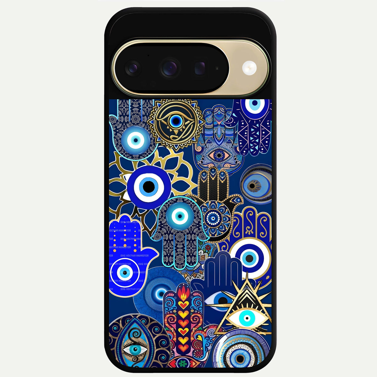  Mystic Palm Guard Glass Case For Google Pixel 9 back cover – full design glossy printed glass finish