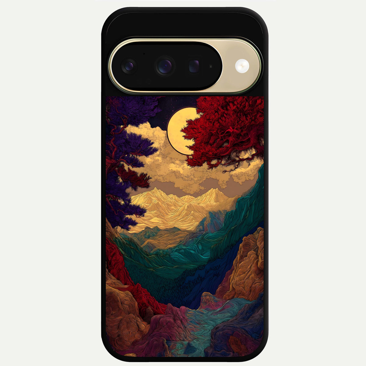  Mystic Valley Light Glass Case For Google Pixel 9 back cover – full design glossy printed glass finish