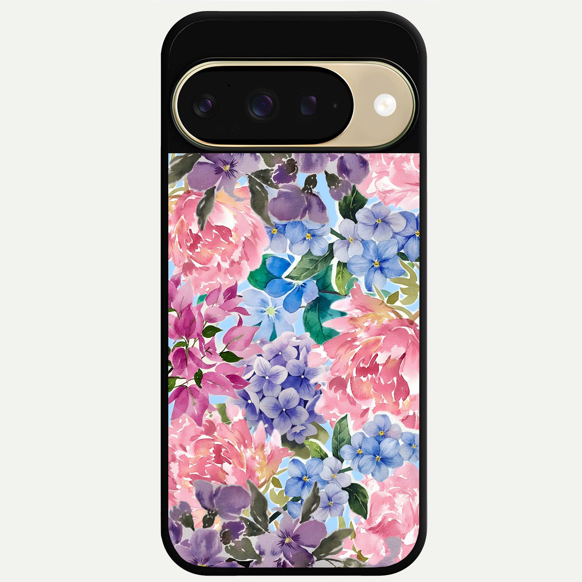  Pastel Floral Mix Glass Case For Google Pixel 9 back cover – full design glossy printed glass finish