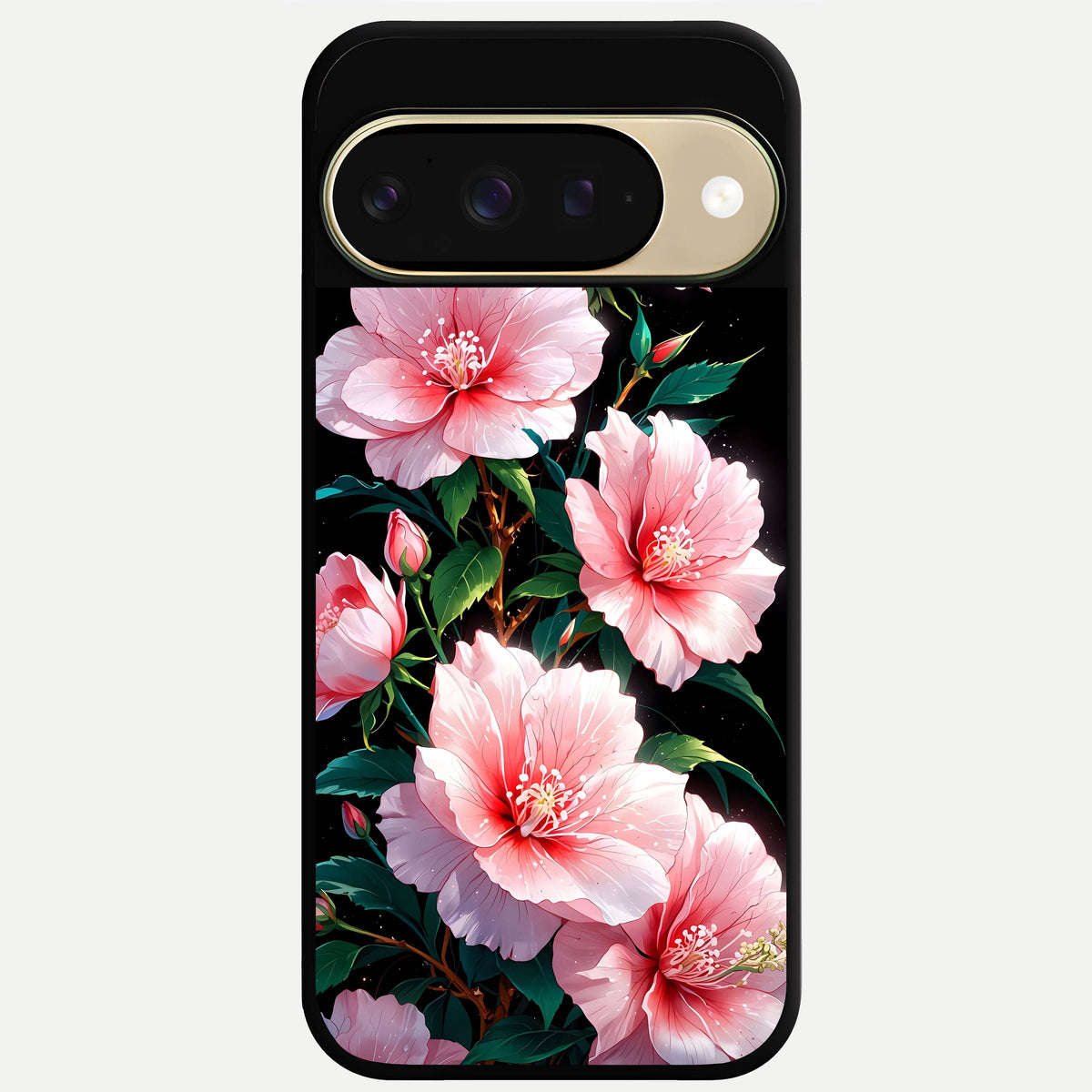  Peach Flower Glass Case For Google Pixel 9 back cover – full design glossy printed glass finish