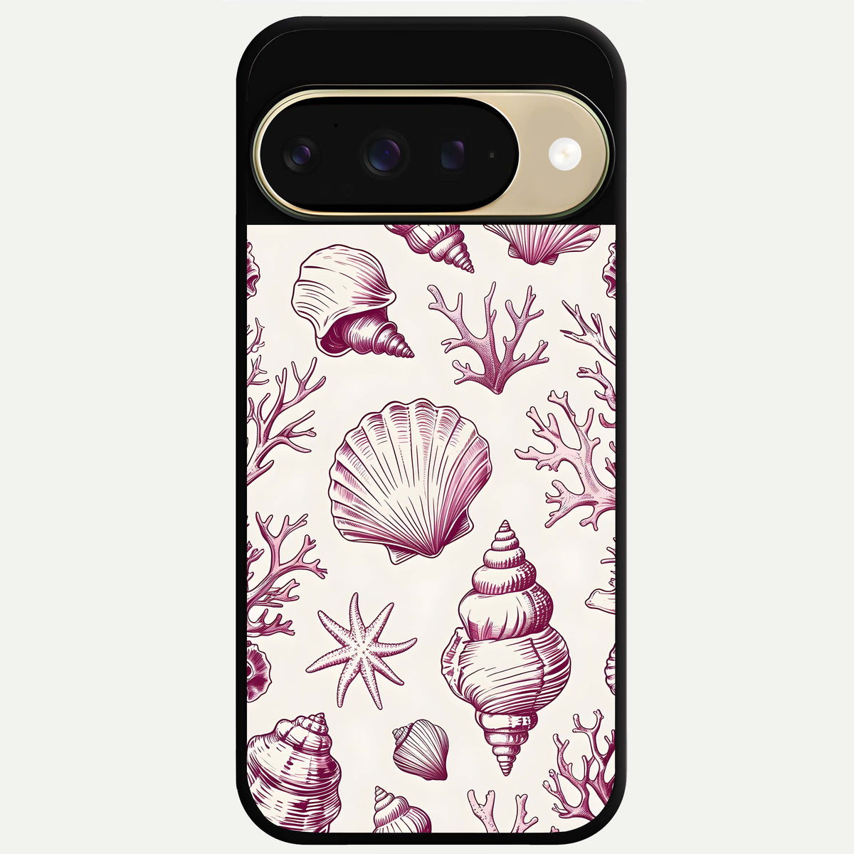  Pink Power Sparks Glass Case For Google Pixel 9 back cover – full design glossy printed glass finish