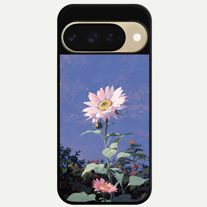  Pink Shells Outline Glass Case For Google Pixel 9 back cover – full design glossy printed glass finish