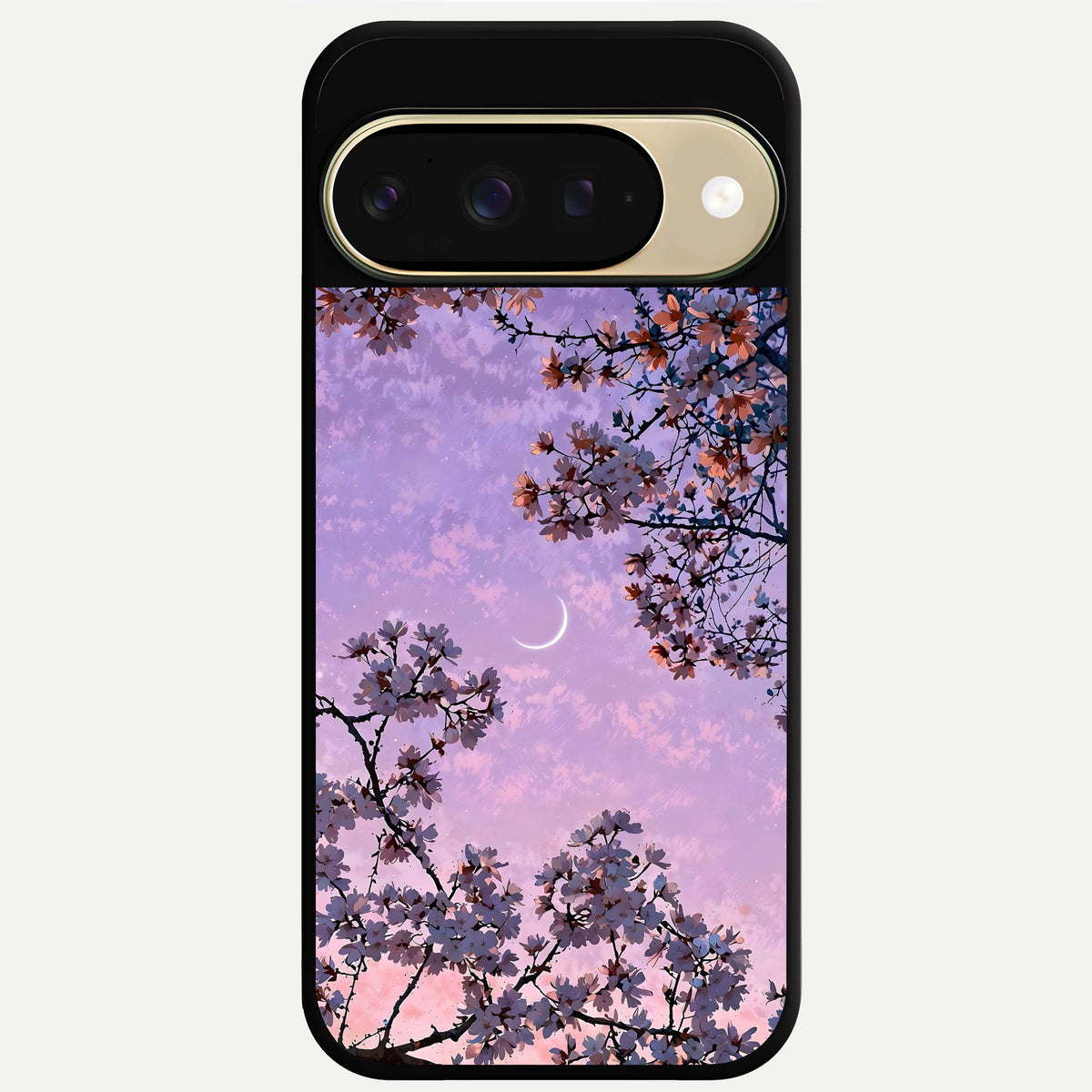  Purple Serenity Moon Glass Case For Google Pixel 9 back cover – full design glossy printed glass finish