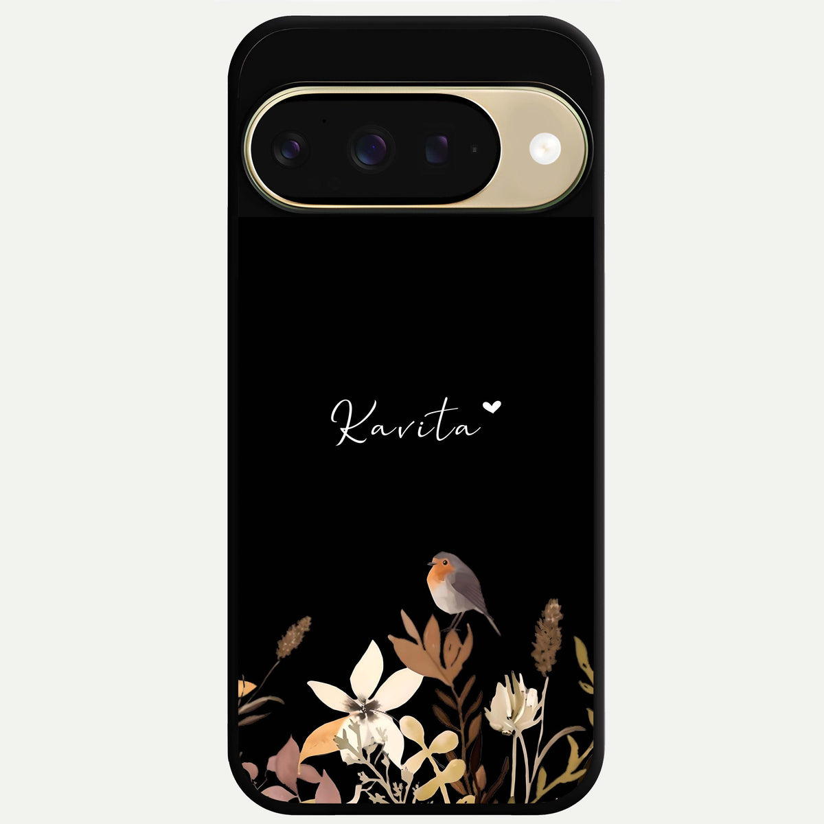  Quiet Garden Tune Custom Name Glass Case For Google Pixel 9 back cover – full design glossy printed glass finish