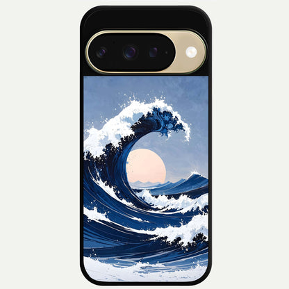  Rising Tide Power Glass Case For Google Pixel 9 back cover – full design glossy printed glass finish