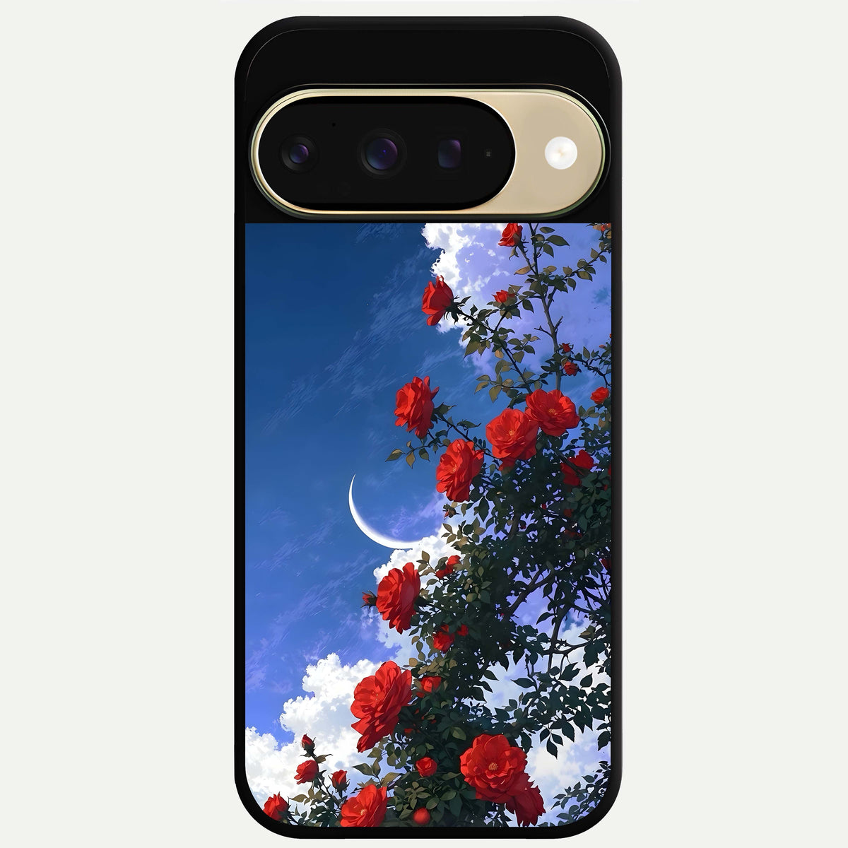  Rose Drift Flowers Glass Case For Google Pixel 9 back cover – full design glossy printed glass finish