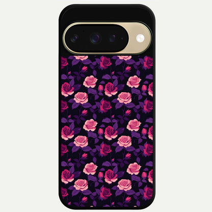  Rose Garden Twilight Glass Case For Google Pixel 9 back cover – full design glossy printed glass finish