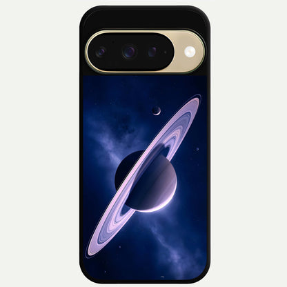  Saturn Ring Mystique Glass Case For Google Pixel 9 back cover – full design glossy printed glass finish